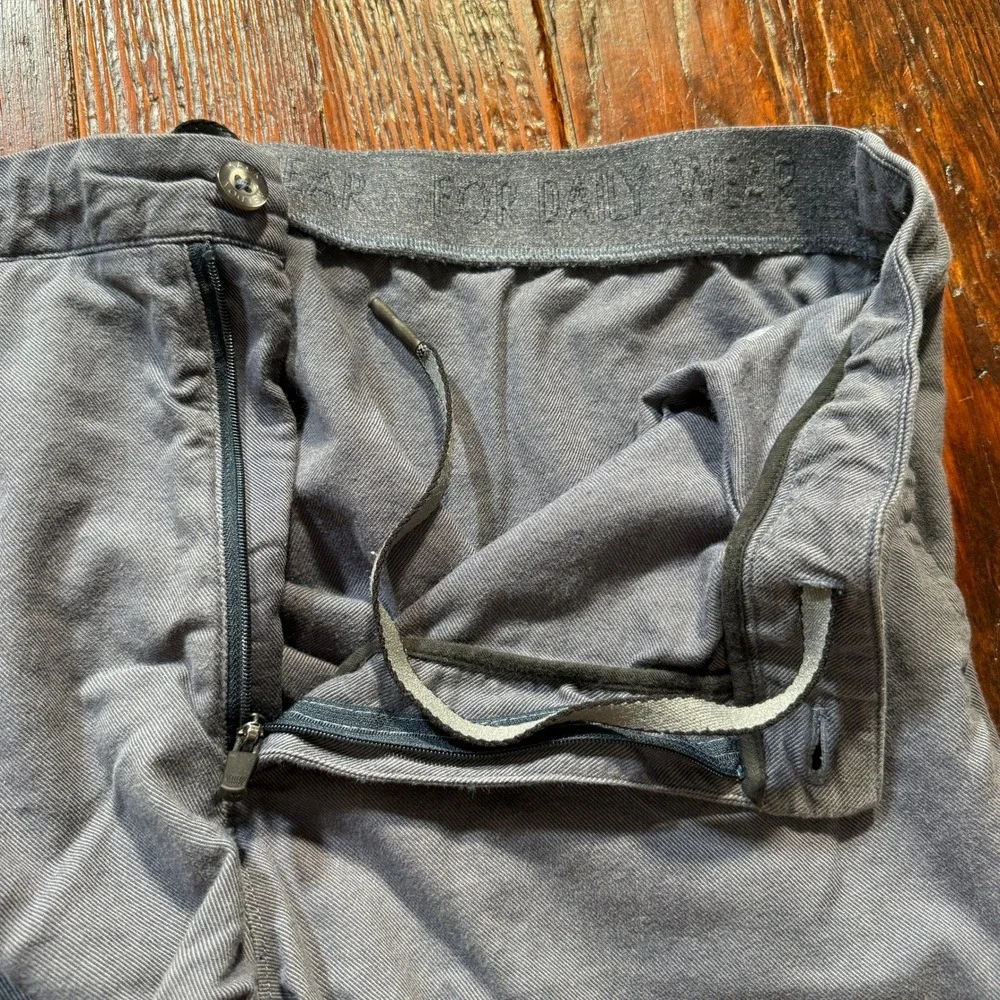 Mack Weldon Radius Joggers Men XL Gray Stretch Cotton Twill Elastic Cuff Pants
